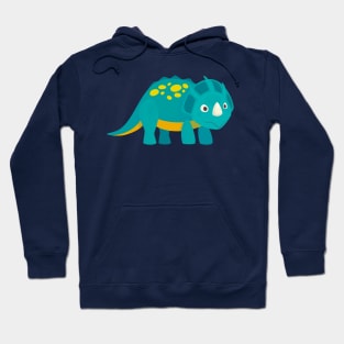 Blue Baby Dinosaur Triceratops Hoodie